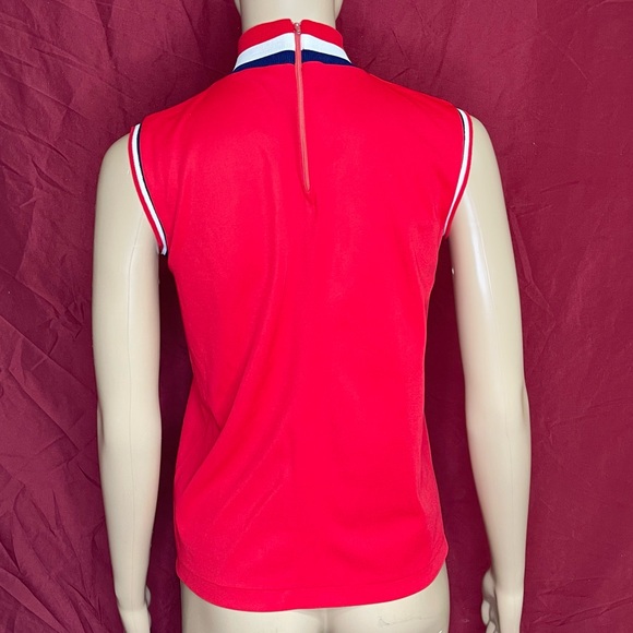 Vintage 1960’s Risa Sleeveless Mock Neck Zip Back Top Medium - Picture 4 of 6